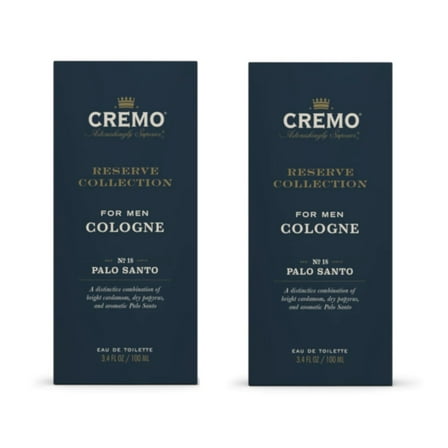 Cremo Reserve Collection For Men Cologne No. 18 Palo Santo, 3.4 Fl. Oz. - Pack of 2