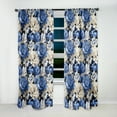 thumbnail image 2 of Designart "Renaissance Florals: Blue Victorian Elegance I" Floral Blackout Curtain Single Panel, 2 of 4