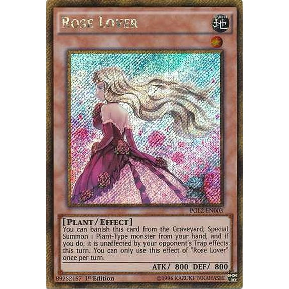 YuGiOh Premium Gold: Return of the Bling Gold Secret Rare Rose Lover PGL2-EN003