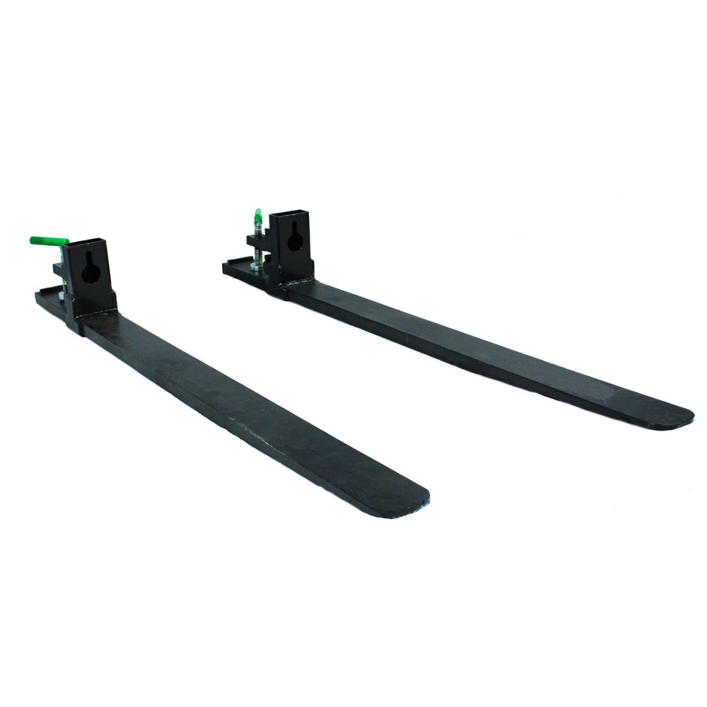 Titan Attachments Clamp on Pallet Fork 47 Inch 6000 lb Capacity Loader Bucket Skid Steer Tractor