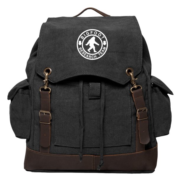 Army Force Gear Bigfoot Research Team Rucksack Backpack with Leather