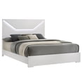 thumbnail image 2 of JERFIT 4-Piece Queen Bedroom Set with LED Headboard, Modern White Wood Bed Frame, Dresser, Mirror & Nightstand, 2 of 10
