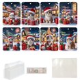 thumbnail image 2 of Puntoco Monedero de madera con forma de tarjeta original de 8 piezas, bonito monedero de madera, colgante de monedero navideño, decoración del hogar, 2 of 9