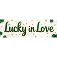 thumbnail image 4 of Lucky in Love St. Patrick's Day Banner with Shamrocks and Stars Backdrop Photography Decor Party Supplies Clover Celebration Decoration, 4 of 8