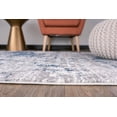 thumbnail image 5 of World Rug Gallery Distressed Abstract Blue 2'x10' Runner Rug, 5 of 6