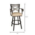 thumbnail image 5 of Tempo Furniture Rebecca Swivel 30" Barstool w/ Arms Sun Bronze Powder Coat Finish & Beige Polyurethane by Furnish Theory, 5 of 5