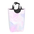 thumbnail image 1 of Waterproof Collapsible Laundry Hamper, Dream Watercolor Pink Aluminum Handle Laundry Bag Storage Basket, 50L, 1 of 6