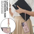 thumbnail image 6 of Cover for S23/S24/S25 Ultra Rings Stand Case with Card Slot Holder and Crossbody Belt Wallet Case, 6 of 13