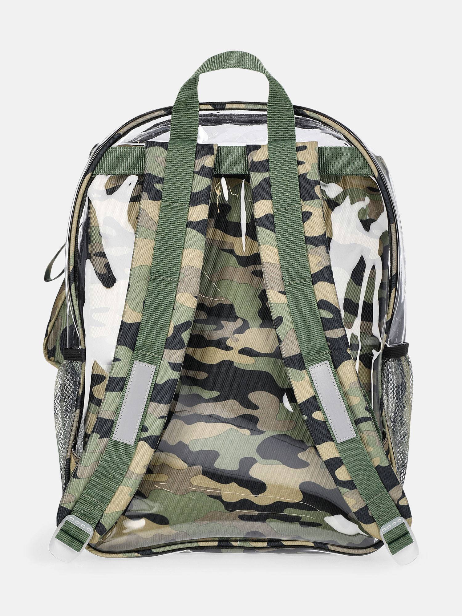 Mochila transparente camuflada para niños de 17", con lonchera, funda para laptop y bolsita, set de 4 piezas 2