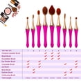 thumbnail image 2 of 9pcs Makeup Brush Oval Toothbrush Set Synthetic Powder Foundation Eyeshadow Blending Cosmetics for Birthday Gifts, 2 of 9