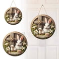 thumbnail image 2 of asddcavvf Wooden Easter Bunny Welcome Sign A Cute Spring Decoration For Homes And Gardens This Sign Brings Joy And Warmth To Any Space And Is An Excellent Addition To Easter Decorations., 2 of 7