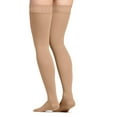 thumbnail image 3 of Jobst Opaque Closed Toe Maternity Thigh Highs w/Top Band - 20-30 mmHg Cranberry Small, 3 of 4