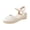 White, variant on Espadrilles for Women Classic Closed Toe Wedge Sandals Comfortable Antislip Summer Dressy Beach Shoes 2026 for Ladies White Size 9