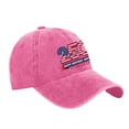 thumbnail image 4 of 250 Anniversary USA Hat We The People Embroidered Cap Independence Day American Flag Hat Adjustable Washed Denim Unisex 2026 Celebration Cap,Hot Pink, 4 of 5