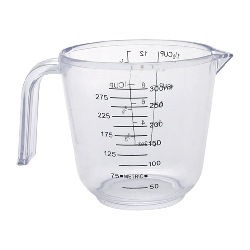 Amazing Abby - Melissa - Unbreakable Plastic Measuring Cups (3-Piece Set), Food-grade Measuring Jugs, 1/2/4-Cup Capacity, Stackable and