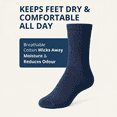 thumbnail image 2 of Comfello Diabetic Socks Crew for Men & Women – 6 Pairs of Non-Binding Moisture-Wicking Neuropathy Socks, 2 of 6