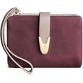thumbnail image 1 of Womens Wallet Rfid Small Bifold Wallet,Ladies Zipper Card Cluth Coin Purse Wristlet (Purple), 1 of 7
