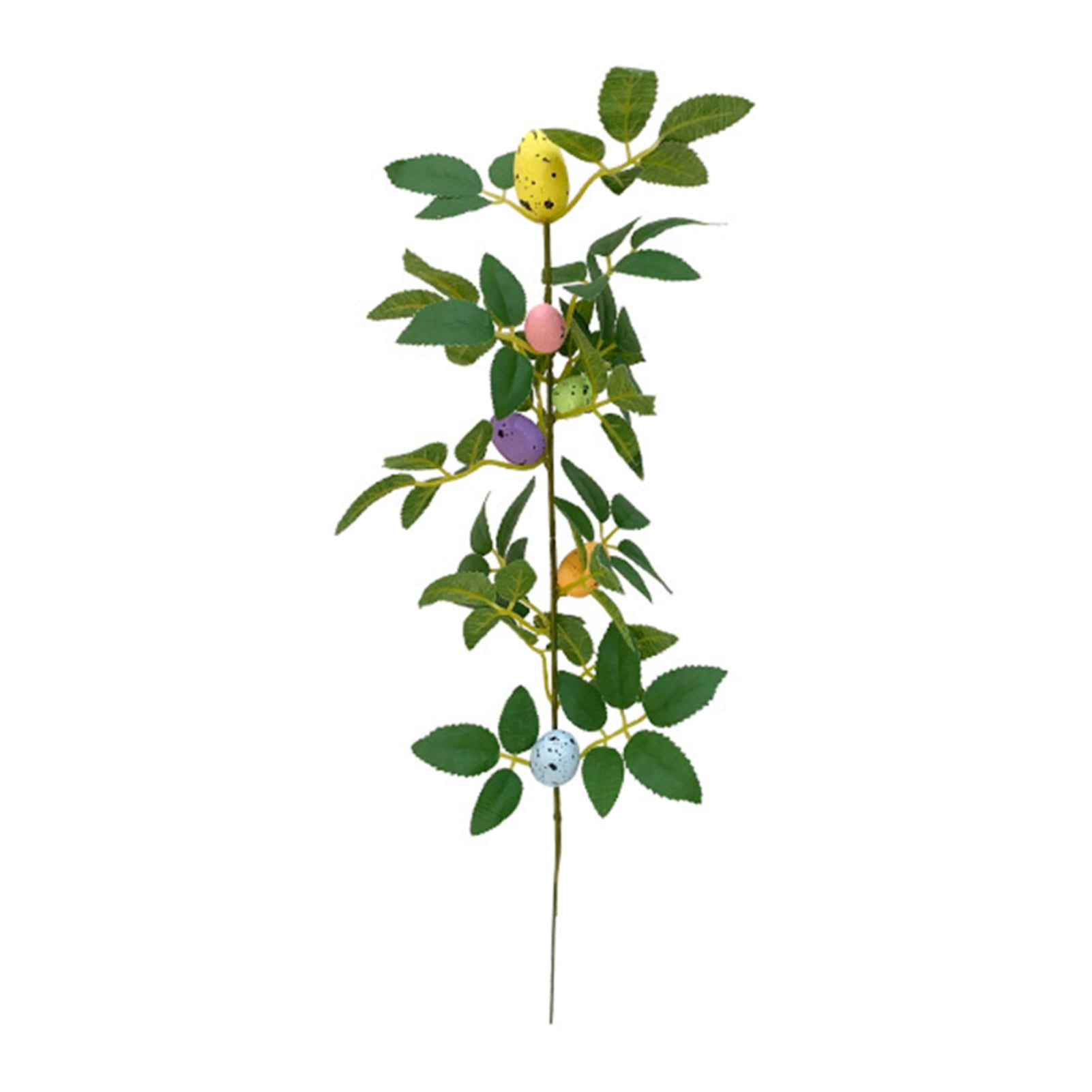 NEW 6pcs Artificial Easter Floral Stems Branches With Easter Eggs Berries  For Arrangement Centerpiece Wreath Decor