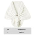thumbnail image 2 of Women's Shawl Wrap Stole with Pearl Rhinestone Brooch Pin, Bridal Long Shrug Cape Winter Warm Scarf Wrap for Wedding Party, 2 of 7