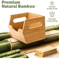 thumbnail image 7 of Homestead Bamboo Pantry Storage Bins, 3-Tier Stackable Open Front Baskets for Produce, Potato and Onion Storage with Handles, Set of 5, 7 of 7