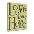 thumbnail image 2 of Tangletown Fine Art 'Love Lives Here - Green' Textual Art on Canvas, 2 of 2