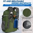 thumbnail image 4 of Mochila de Senderismo IGOLUMON 40L Impermeable y Ligera Verde Militar, 4 of 8