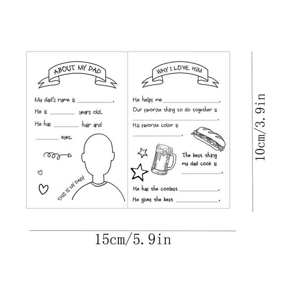 Fathers Day Gifts Clearance! Fill In Blank Father'S Day Card Father'S Day Blank Filling Card Father'S Day Gift