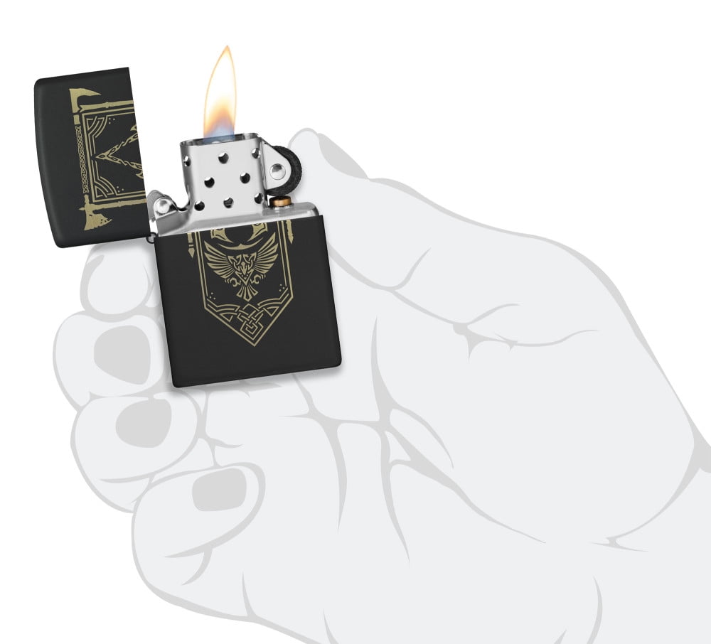 Zippo Assassin's Creed Design Black Matte Pocket Lighter