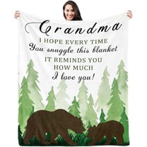 Gifts for Grandma from Granddaughter Great Grandma Gift Ideas for Birthday Mother''s Day Christmas Best Grandma Birthday Gifts from Grandkids to My Grandma Blanket Flannel Comfy 50 * 60