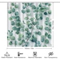 thumbnail image 2 of Bathroom Mat Set, Eucalyptus Leaves Pattern Printed on Bathroom Rugs and Shower Curtain Sets, Great for Master Bath Beach House Modern Home, 72 x 72 inches, 2 of 8