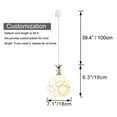 thumbnail image 3 of Kiven H-Type Track Lighting, 3-Light Modern Halo Track Pendant Light with Glass Shade, Track Light Pedant with 39.4" Cord for Bedroom Kitchen Island Home Lighting, 3 of 7