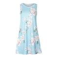 thumbnail image 4 of SMihono Hauts pour Femmes Débardeur pour Femmes Mode Femme Sans Manches Col Rond Été Confortable Imprimé Poches Décontracté Ample Robe Débardeur Débardeurs pour Femmes Hauts d'Été pour Femmes, 4 of 8