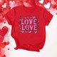 thumbnail image 1 of Puntoco Liquidación de camisetas cortas para mujer Camiseta de manga corta con cuello redondo y estampado para el día de San Valentín para mujer Camiseta de manga corta con cuello redondo, 1 of 4