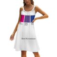 thumbnail image 1 of Color Pant Pallete Bisexual Community Design Back Lacing Backless Dress Square Neck Dress Fashion Design Large Size Loose, 1 of 5