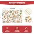 thumbnail image 6 of mubwai Snowman Gingerbread Trees Christmas Placemats Set of 4, 12x18 Inch Seasonal Winter Holiday Place Mats for Party Dining Table, 6 of 6