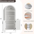 thumbnail image 2 of Memoryfield 5 Tiers Arched Kitchen Pantry Cabinet with Doors, Farmhouse Storage Cabinet for Dining Room, Living Room, White, 2 of 7
