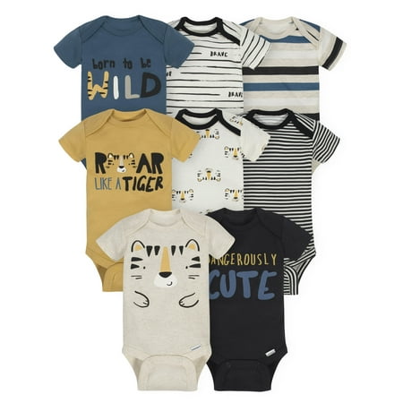 

Onesies Brand Baby Boy Short Sleeve Onesies Bodysuits 8-Pack (Newborn - 12M)