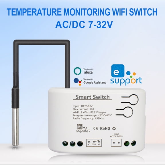WiFi Smart Temperature Switch Ewelink Controller 2000W Intelligent Thermostat With Energy Consumption Monitor Work With Alexa