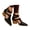 Black, variant on Womens Block Chunky Heels Ankle Buckles Heeled Pumps Sandals Pointy Toe Chelsea Booties