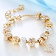 thumbnail image 5 of Pulsera de cuentas europeas doradas con agujeros grandes (DIY), 5 of 5