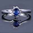 thumbnail image 3 of Inexpensive Sapphire with Diamond Engagement Ring on 10k White Gold, 3 of 4
