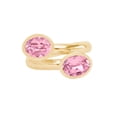 thumbnail image 1 of Anillo para Mujer con Cristal Fino Swarovski en forma de Oval–  Bañado en Oro 14k– Anillo Elegante y Brillante-Aretes de Mujer de Moda, Joyería para Mujer de Moda– Regalo especial Ortiz Espinosa Temporada, 1 of 3