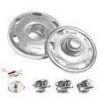 thumbnail image 1 of 50 juegos de botones a presión para coser, broches de metal, botones a presión para coser ropa, 3/4 "" 19 mm (plata), 1 of 1