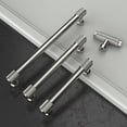 thumbnail image 4 of HDJNal Set of 6 pcs, Knurled Cabinet Drawer Knobs,Modern Brushed Satin Nickel T Shape Bar Knob, Drawer pulls for Kitchen,Cupboard, Wardrobe, Dresser,Cabinet Hardware 128mm, 4 of 7