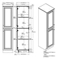 thumbnail image 3 of Design House 539700 Wyndham 2-Door Linen Tower Cabinet 19", White, 3 of 9