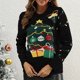 thumbnail image 1 of Puntoco Suéter Casual De Mujer con Estampado De Navidad Suéter De Cuello Redondo Top Liquidación De Navidad Puntoco Puntoco-187, 1 of 3