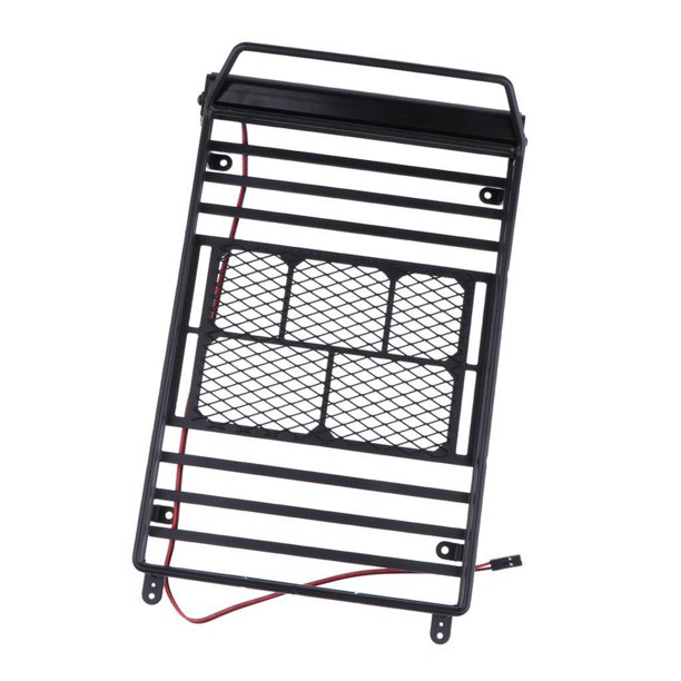 Soporte de techo Zulema Bastidor de techo RC Rock Crawler para SCX10 D90 TF2 cc01 con LED