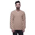 thumbnail image 1 of Atasi Traditional Short Kurta For Men Keyhole Neck Casual Cotton SlubShirt, 1 of 1