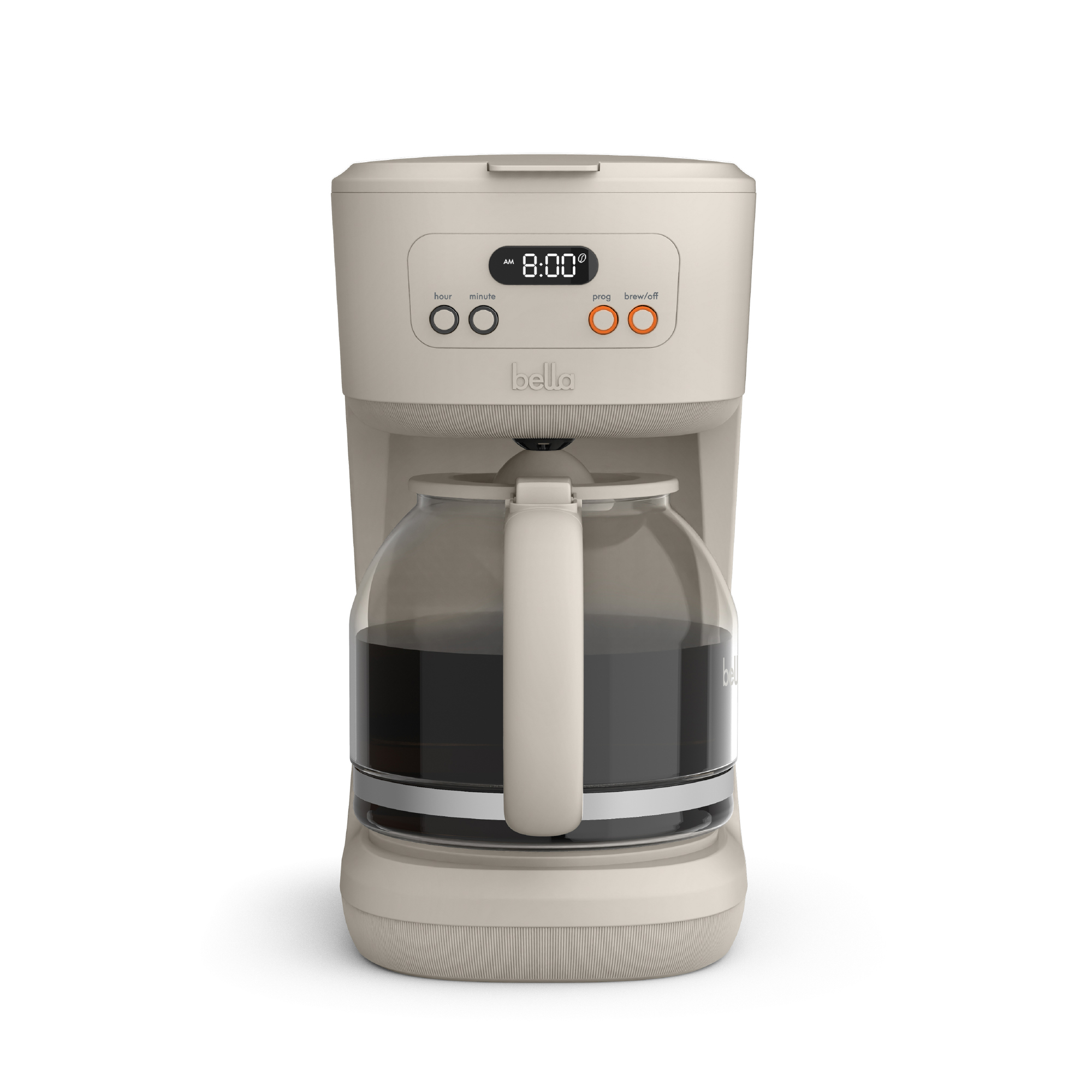 bella 12-Cup Programmable Drip Coffee Maker, Oatmilk photo 1