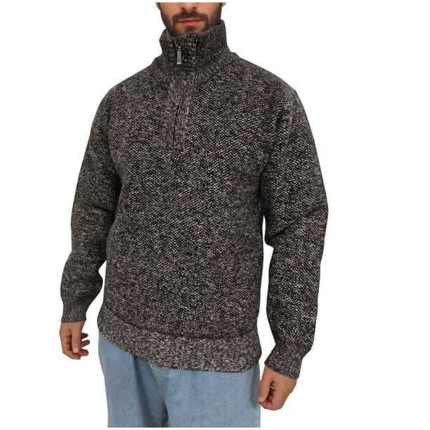 pstuiky mangas largas para hombre, Suéter informal de manga larga con cuello alto y cremallera gruesa y sólida para hombre camisetas de hombre xl